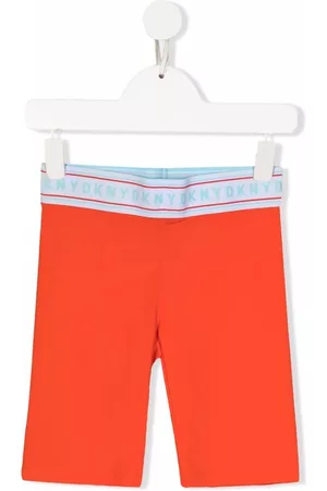 DKNY TEEN logo-waist cycling shorts