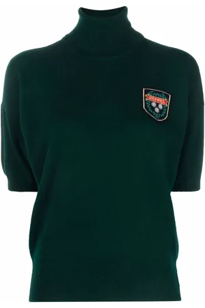 Hermès 1980 intarsia-logo cashmere top