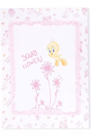 MONNALISA Logo-print cartoon blanket