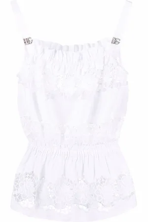Dolce & Gabbana Crochet-panel sleeveless top