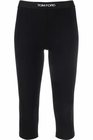 Tom Ford Cropped logo-waistband leggings