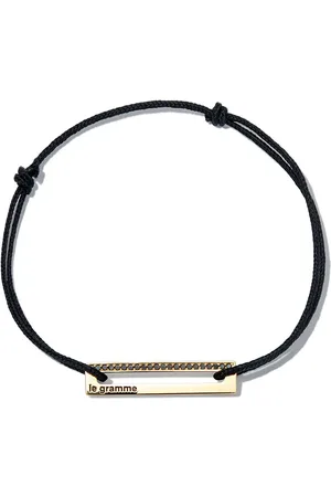 Le Gramme 18kt yellow Punched Cord Le 2.5g diamond bracelet
