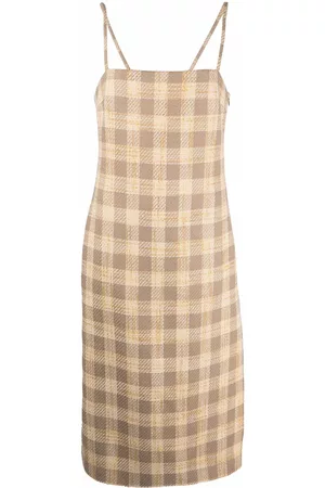 GIUSEPPE DI MORABITO Checked midi dress