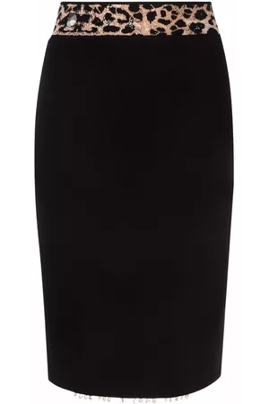 Philipp Plein Leopard print waistband skirt