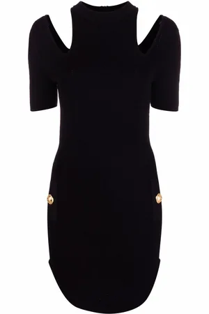 Balmain Cut-out detail short-sleeve dress