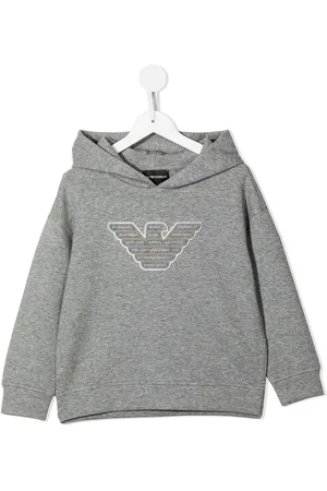 Emporio Armani Logo-patch long-sleeve hoodie