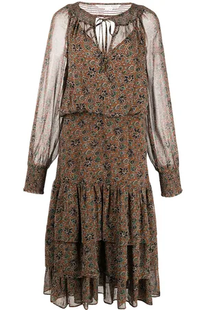 VERONICA BEARD Tunis floral-print midi dress