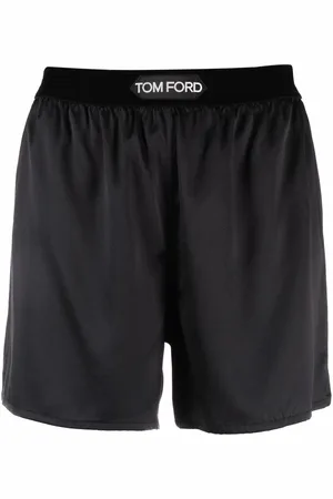 Tom Ford Logo-waistband silk-blend boxer shorts