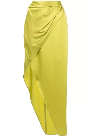 Michelle Mason Wrap-effect silk charmeuse skirt