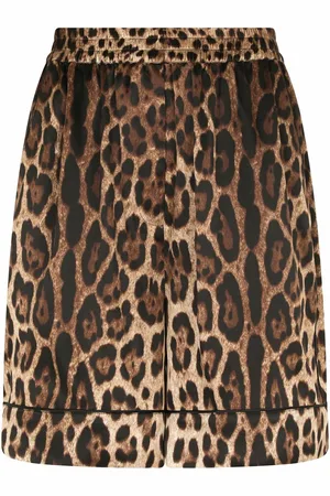 Dolce & Gabbana Leopard-print silk shorts