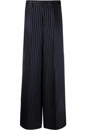 P.A.R.O.S.H. Pinstripe high-rise wide-leg trousers