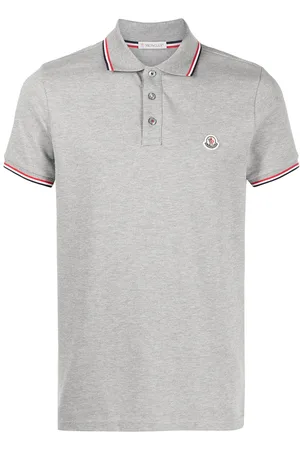 Moncler Tricolour-trim piqué polo shirt