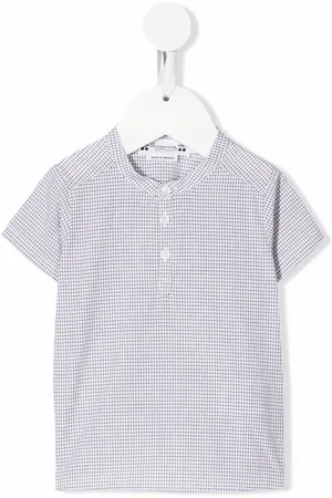 BONPOINT Checked short-sleeve shirt