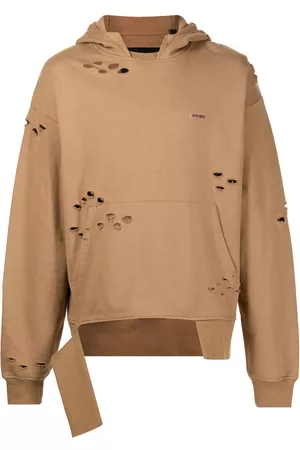 MOSTLY HEARD RARELY SEEN Ripped cotton hoodie