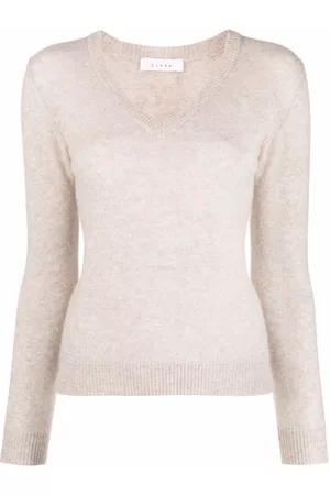 LISKA V-neck wool-silk jumper