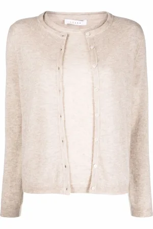 LISKA Double-layer merino-cashmere cardigan