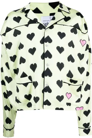 Natasha Zinko Pixel-heart print shirt