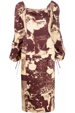 REJINA PYO Scene-print square-neck dress