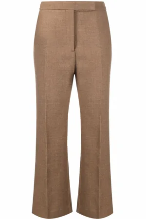 Totême Cropped kick-flare wool trousers