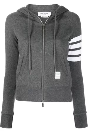 Thom Browne 4-Bar stripe zip-fastening hoodie