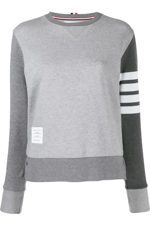 Thom Browne 4-Bar loopback crew neck sweatshirt