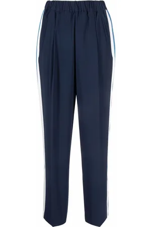 Twin-Set Contrasting side stripe trousers