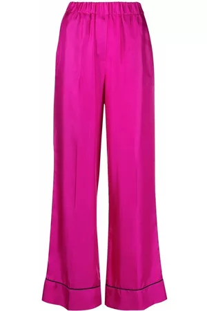 BLANCA Satin-effect wide-leg trousers