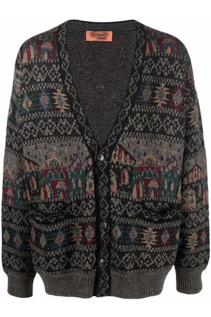 Missoni 1980s intarsia knit V-neck cardigan