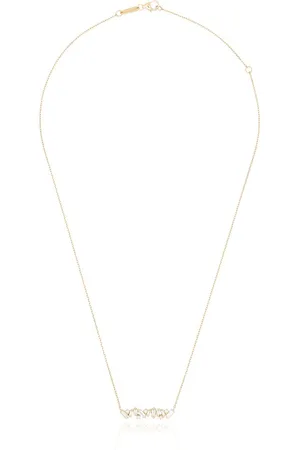 Suzanne Kalan Sparkler Bar 18kt yellow diamond necklace