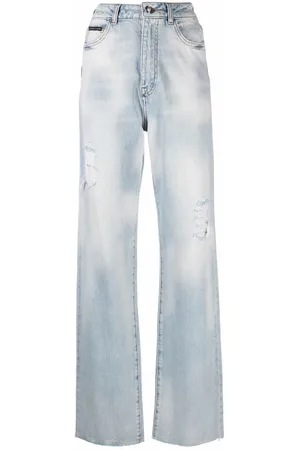 Philipp Plein Palazzo-cut high-waist jeans