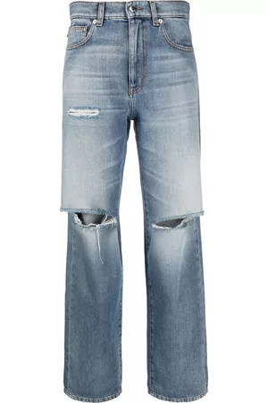 Moschino Distressed straight-leg jeans