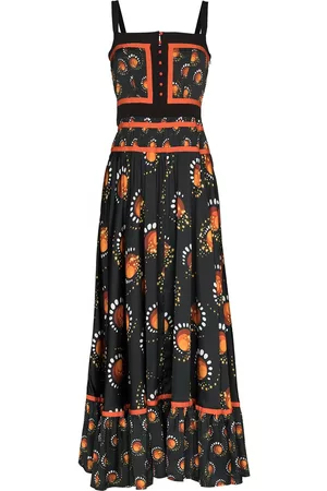 Paco rabanne Graphic-print flared maxi dress