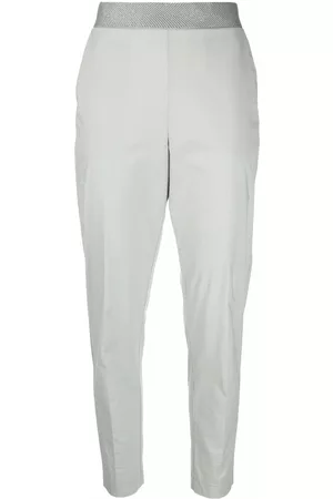 LE TRICOT PERUGIA Contrast-waist tapered trousers