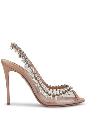 Aquazzura Temptation crystal-embellished peep-toe sandals