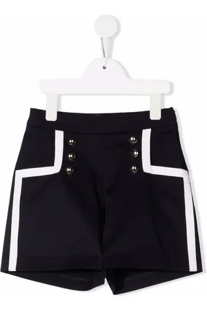 Elie saab Double-button stripe shorts