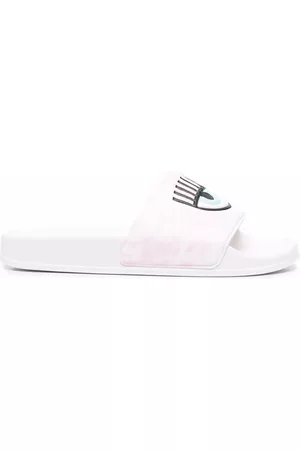 Chiara Ferragni Logo-print flat slides