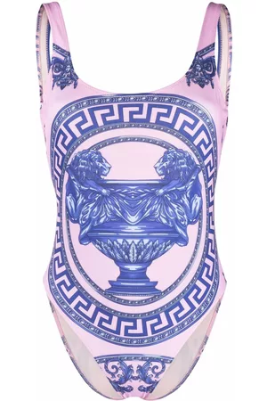 VERSACE Greek Key-print swimsuit