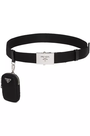 Prada Men Belts - Pouch detail logo belt