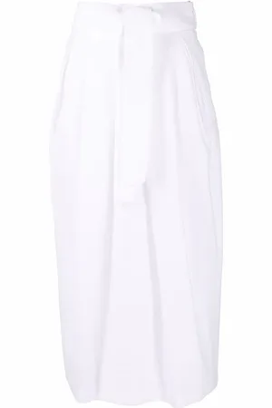 Fabiana Filippi Belted cotton midi skirt