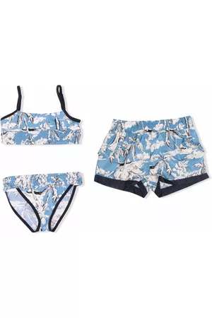 Moncler Floral-print bikini swim set