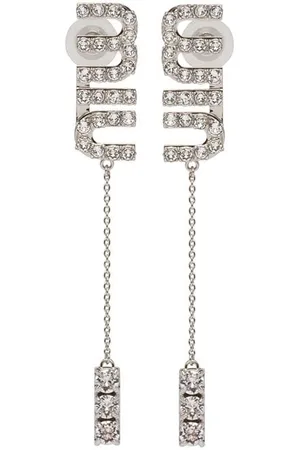 Miu Miu Crystal-embellished pendant earrings