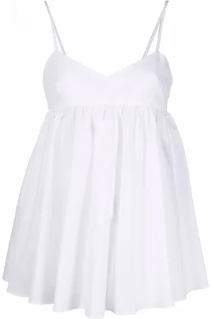 Aspesi Spaghetti-strap peplum top