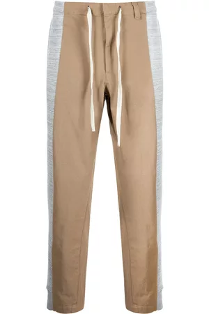 ROMEO HUNTE Panelled drawstring chinos