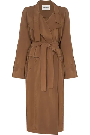 Low Classic Layered belted trench coat