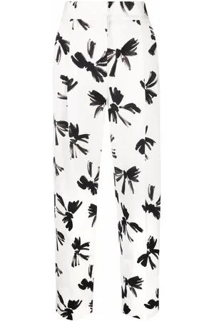 Msgm Bow-print straight tailored trousers