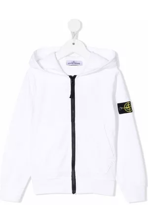 Stone Island Logo-patch zip-up hoodie