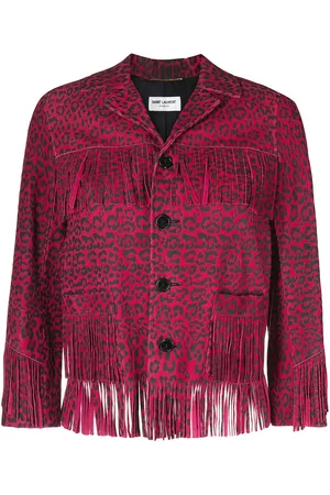 Saint Laurent 2010 leopard-print fringed jacket