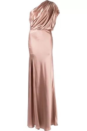 Michelle Mason Asymmetric open back gown