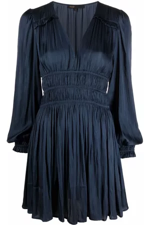 Maje Ruffled satin mini dress