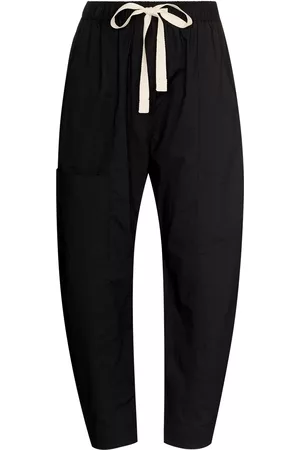 Lee Mathews Drawstring cropped cotton trousers